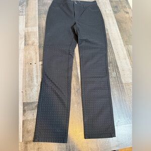 Lafayette 148 New York Black Textured Pants 4 Straight Leg Quiet Luxury Career